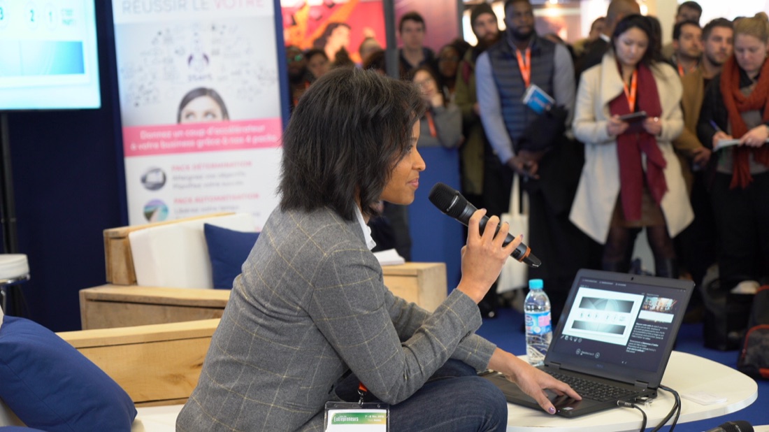 Ludivine Gustave en conférence au Salon des Entrepreneurs, Paris